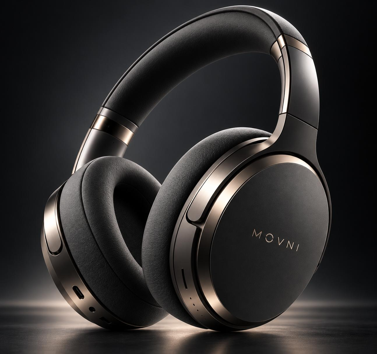 MOVNI Andromeda A72 headphones in black and bronze